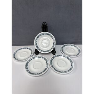 Corelle Corning Old Town Blue Onion 6 1/4” Saucer Set of 5 🇺🇸